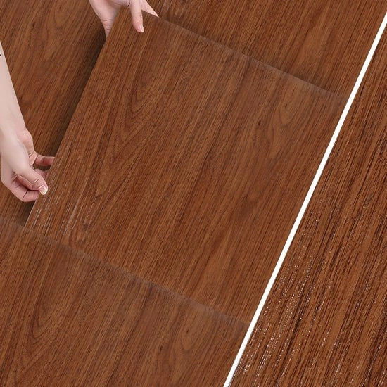 Copertura di pavimento in PVC - Pavimenti in PVC - Pavimento in vinile - Pavimenti in vinile - Naturale - 30 cm x 30 cm x 1,5 mm - Spessore 1,5 mm - 66 piastrelle - Colore legno