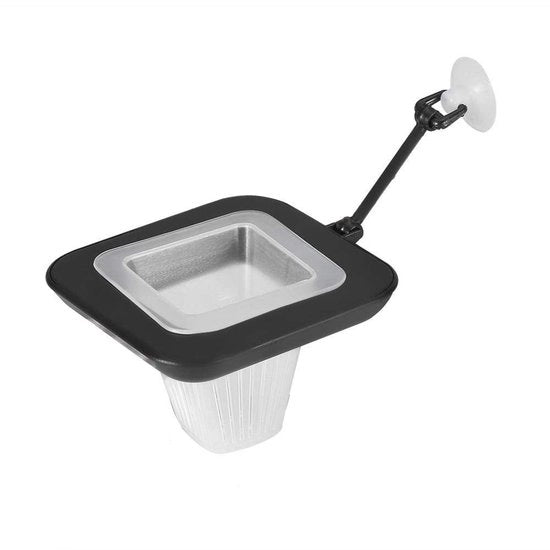 Alimentatore per Animali Domestici - Materiale Resistente - Contenitore per Cibo - Con Sporgente - Adatto per Vermi Rossi - Dimensioni 6,3 x 6,3 x 6,3 cm
