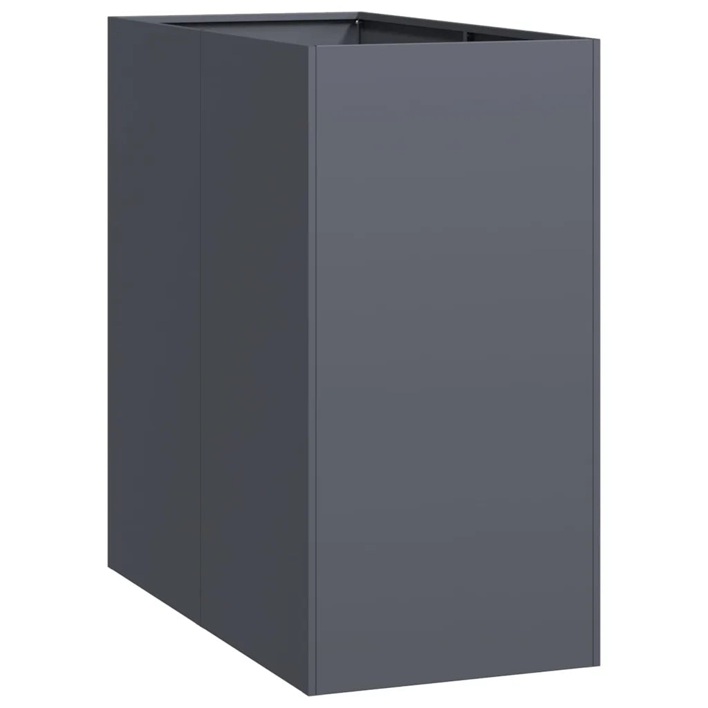 Fioriera | Cassetta per fiori | Vaso Antracite 40x80x80 cm in Acciaio
