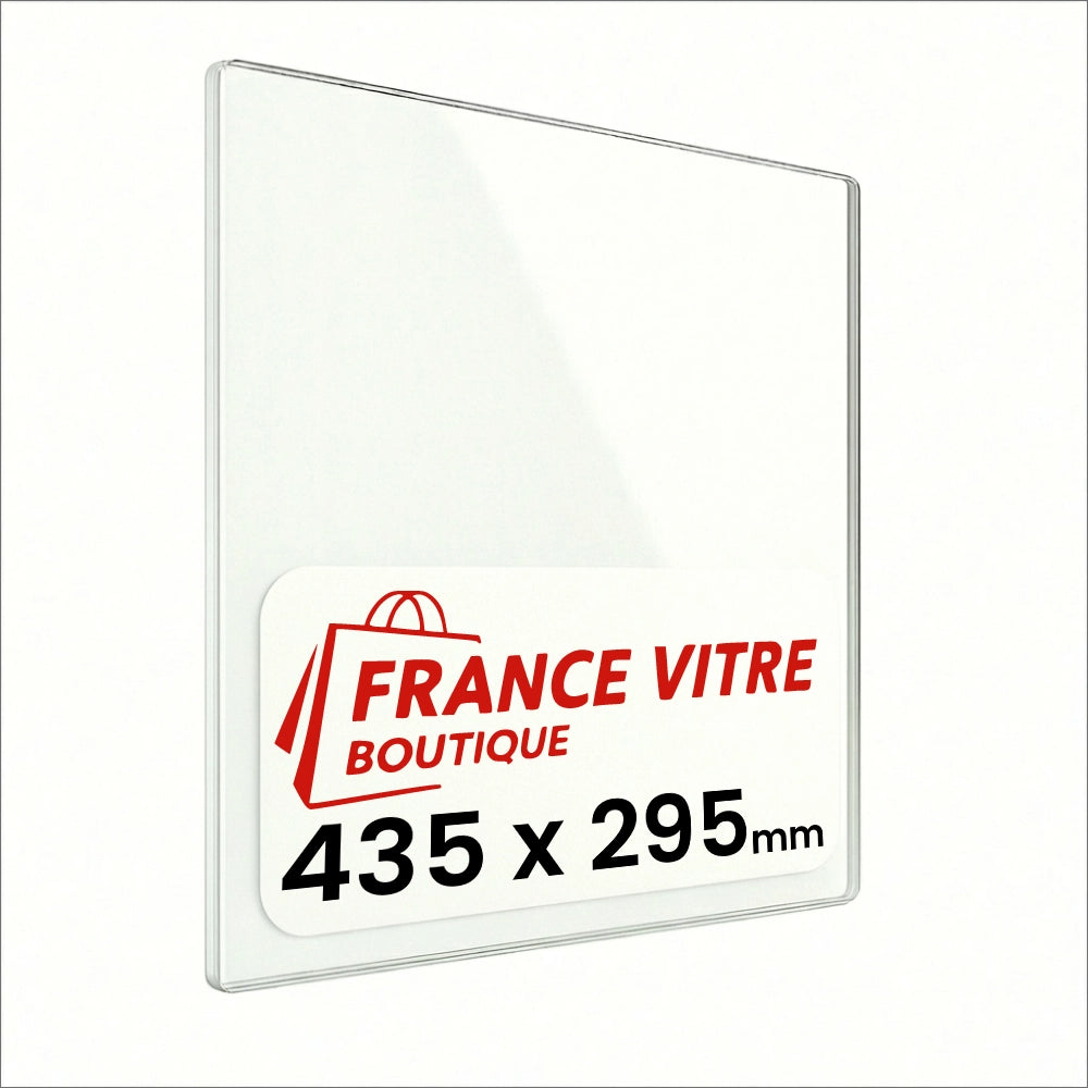 GODIN - modello : 660106 - 435 x 295 x 4 mm - Vetro per stufa a legna - vetro camino di ricambio - vetro per caminetto resistente al fuoco - France Vitre