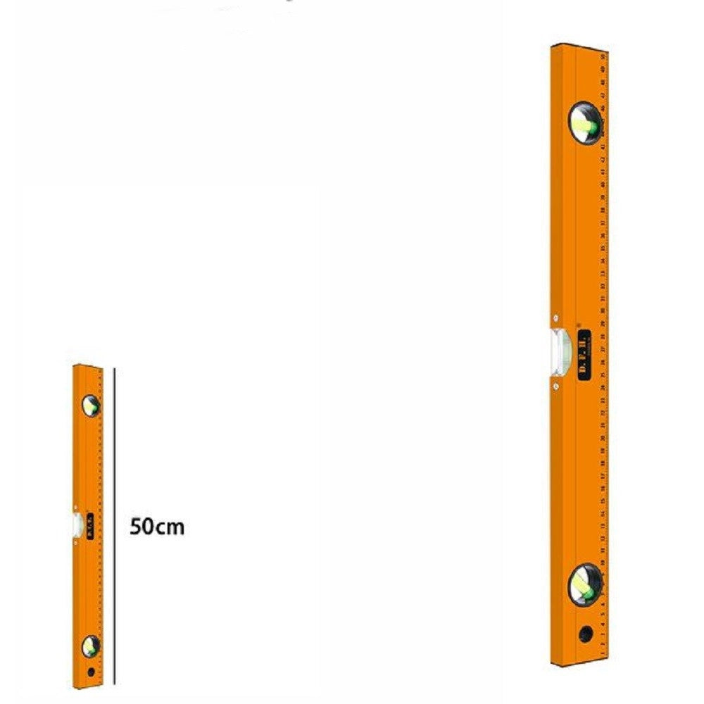 Trade Shop - Metro Livella Metrica A Bolla Millimetrata 3 Fiale Bolle Magnetica 50cm 07476 -