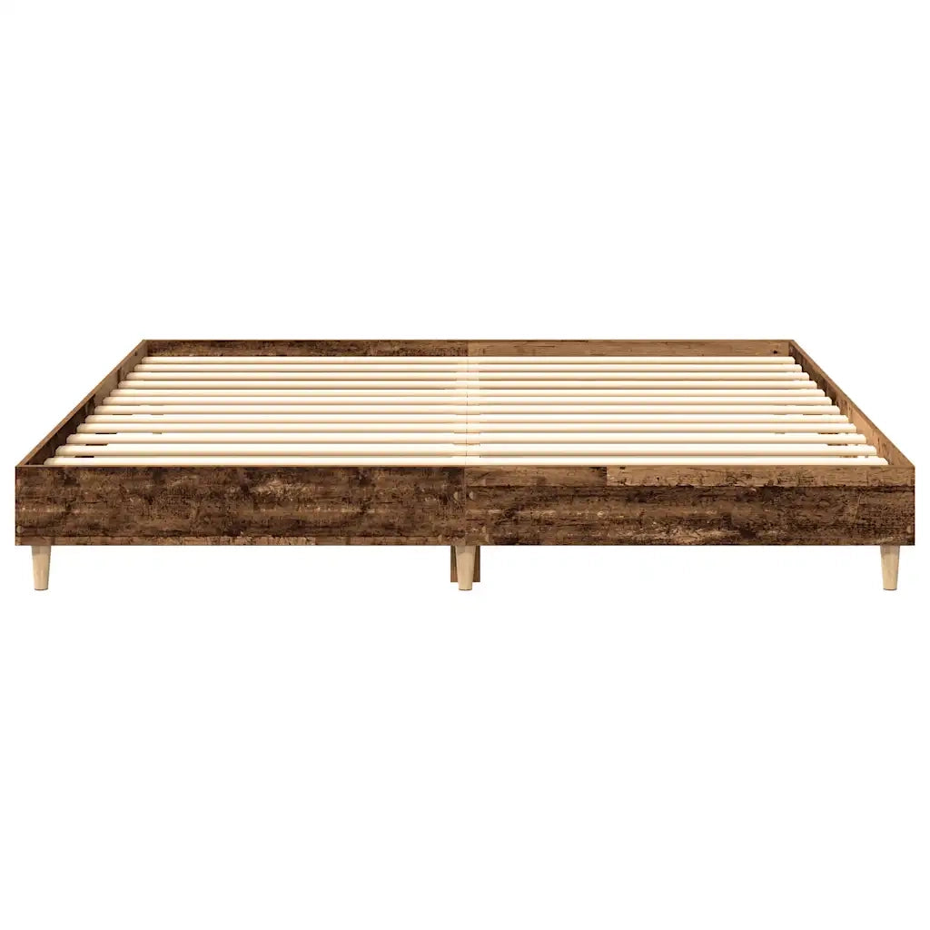 Letto matrimoniale | Letto per adulti | Giroletto senza Materasso Legno Antico 180x200 cm in Truciolato