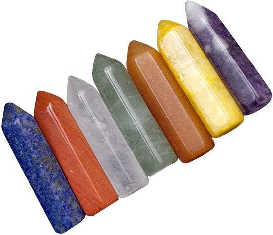 Asti di cristallo curativo - 7 pezzi - Generatore di energia - Balanciatore di chakra - Meditazione - Terapia spirituale
