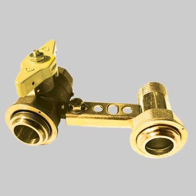 MENSOLA CON RUBINETTO PER CONTATORE GAS  1 1/4 x 1     MADE IN ITALY