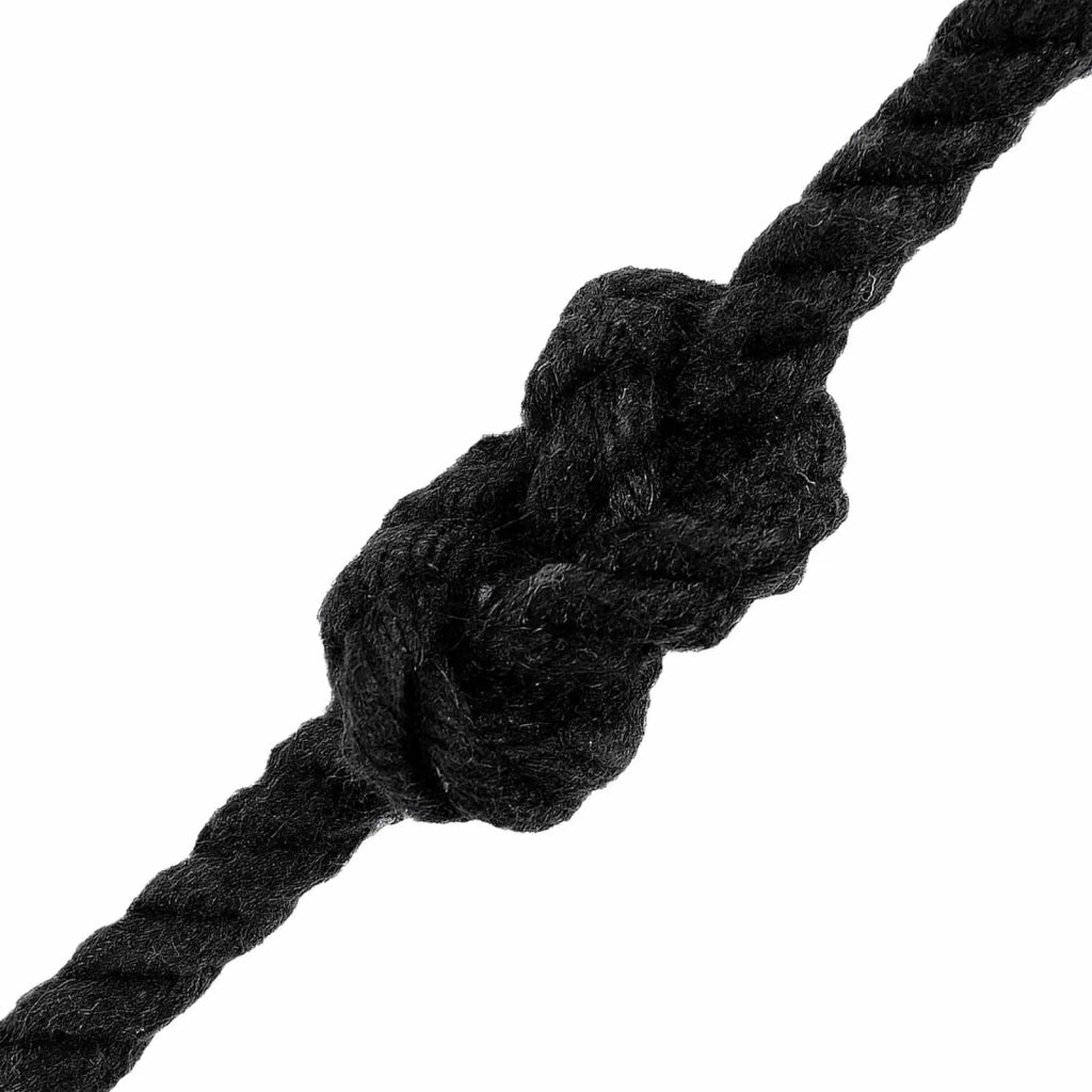 Corda | Fune Nero 0,4 x 0,4 x 5000 cm Cotone
