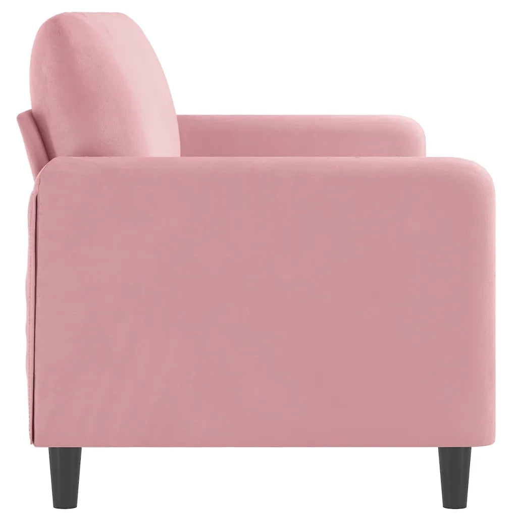 Divano a 3 Posti rosa 180 cm in Velluto 359455