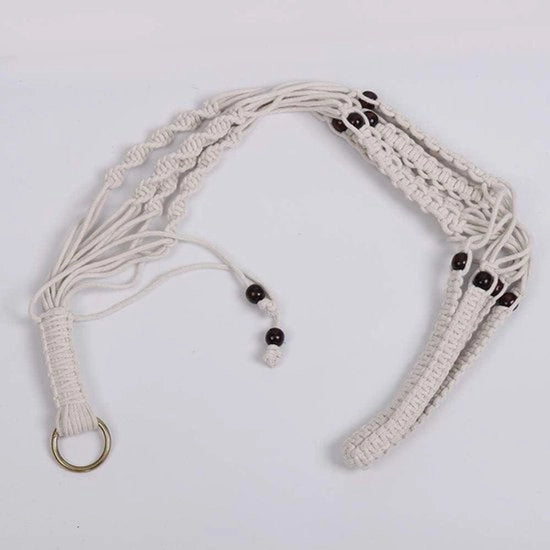 Sostegno per piante - Manufatto a mano - Cotone - Vaso per piante - Interno e Esterno - Sacchetto - Regalo - Nero - Adatto per DIY - Circolare e Quadrato - Senza spazzola - Nastro nero