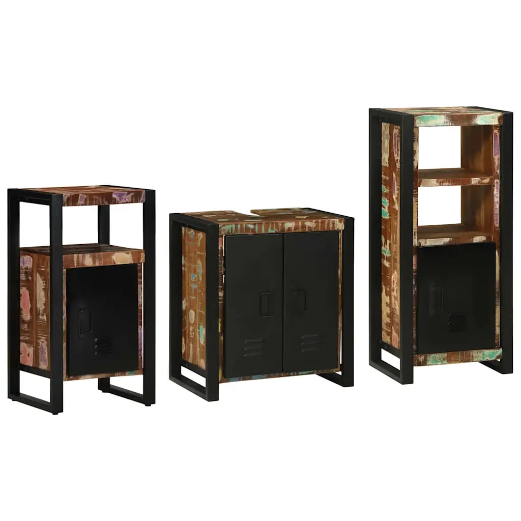 Set di mobili per il bagno 3 pcs Legno Recuperato Massello 3305625