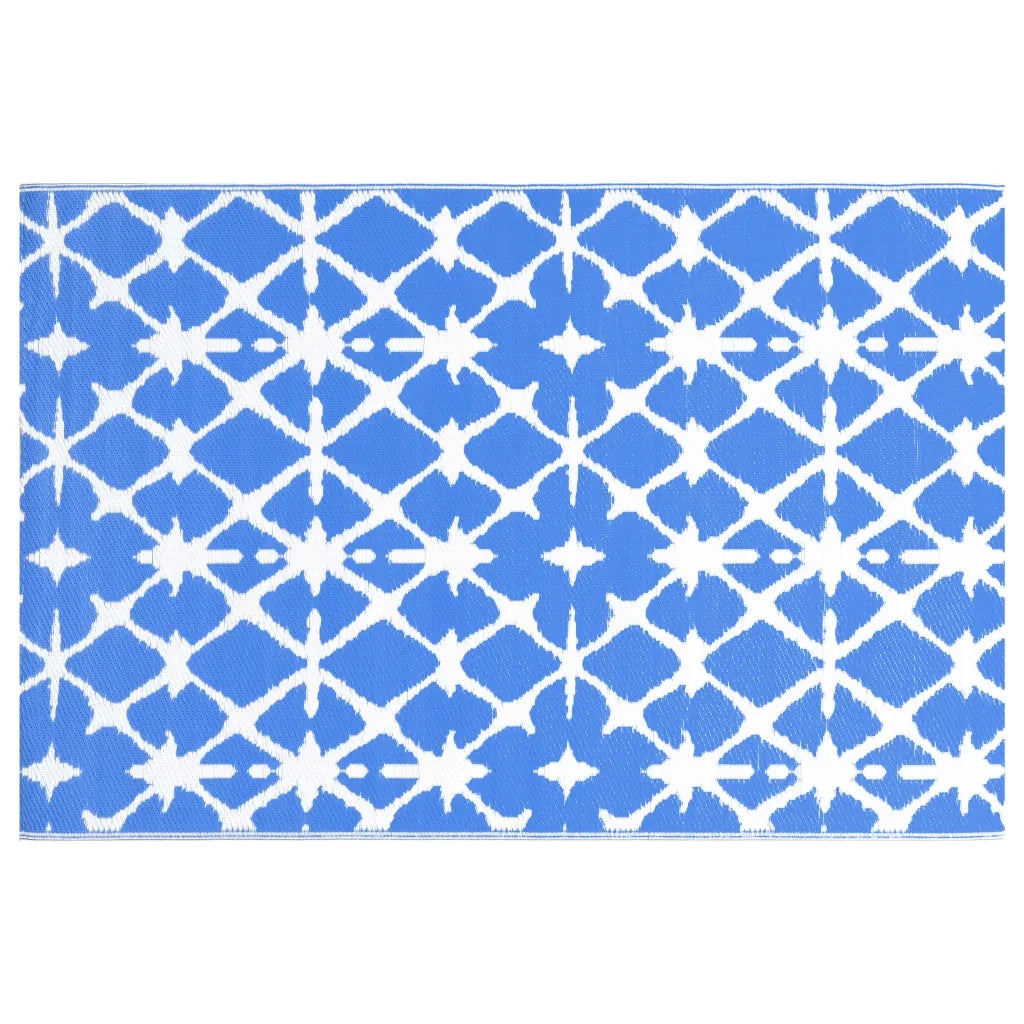 Tappeto da Esterni ARAKIL Blu e Bianco 190x290 cm in PP 310447