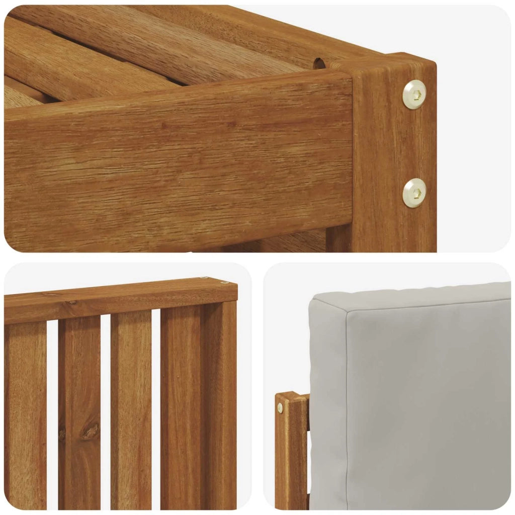 Set divani con cuscino 9 pcs Grigio Naturale e Chiaro 3375046