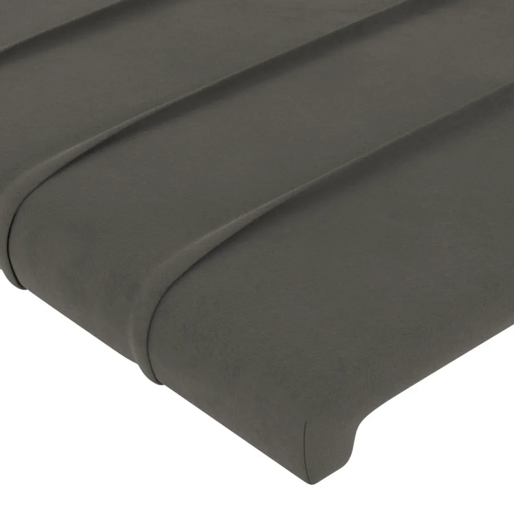 Letto singolo | Letto per adulti | Giroletto senza Materasso Grigio Scuro 80x200 cm Velluto