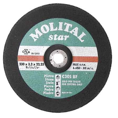 DISCO DA TAGLIO PER MARMO MOLITAL Ø 230x3,2 mm - MOLITAL
