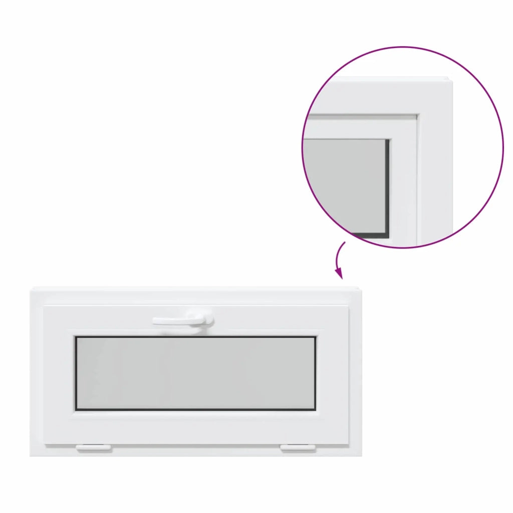 Finestra per Soffitta RISOR 80 x 40 cm PVC e Vetro Bianco 42047264