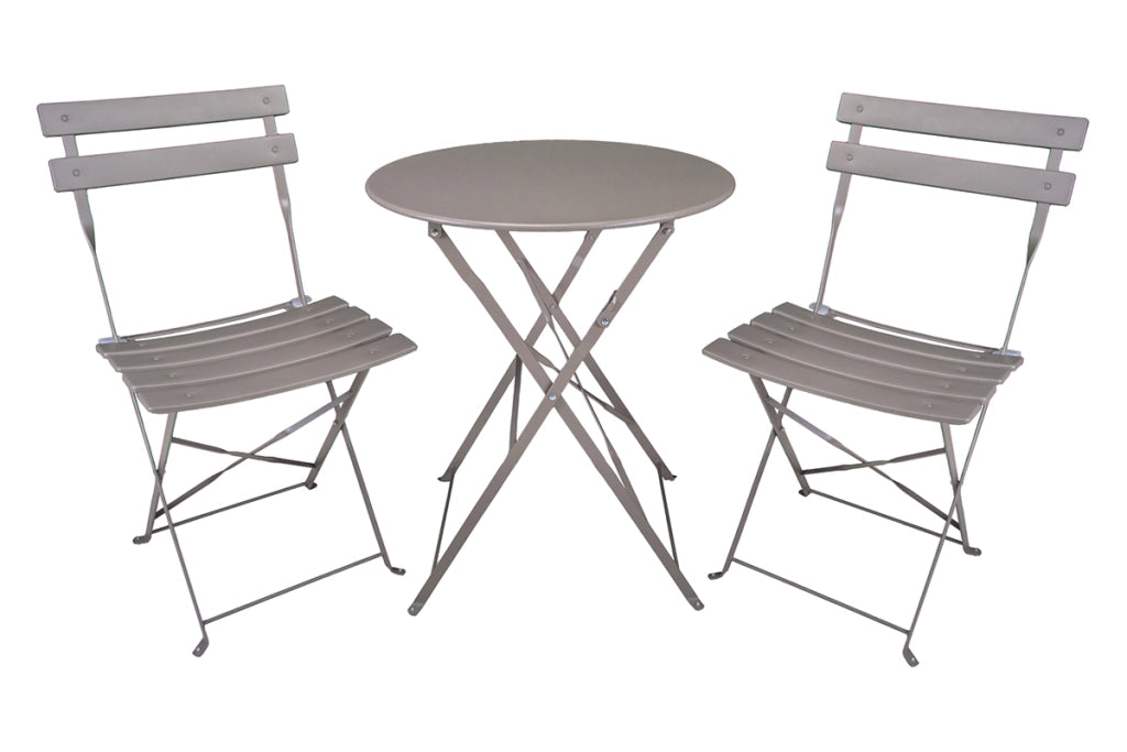 Set tavolo e sedie da giardino pieghevoli tortora – Positano TRSP03PO