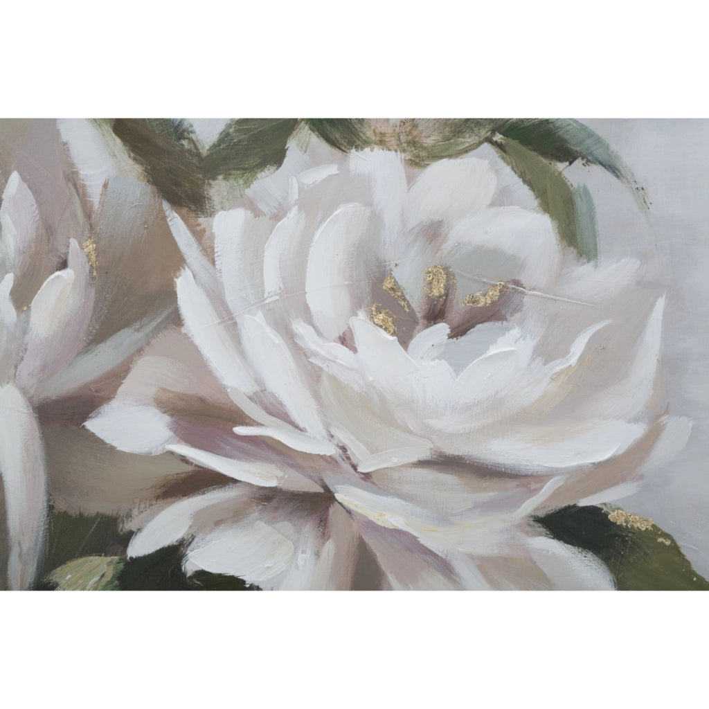 Stampa su Tela Fiori 67, Multicolore, Legno, 100x3,7x80 cm