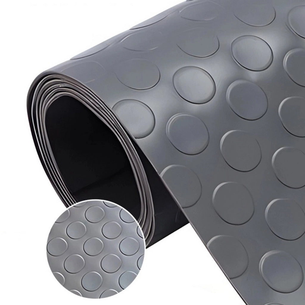 1mt x 20mt Pavimento antiscivolo bolflex bullonato copripavimento bollato in pvc 1,2mm - ANTRACITE