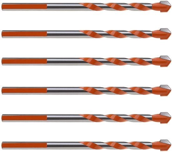 Set di fori per tegoli 10 pezzi 6mm - Adatto per tegoli vetro, calcestruzzo e legno - Alta qualità foro - Adatto per lavori di bricolage - Colore: Multicolore
