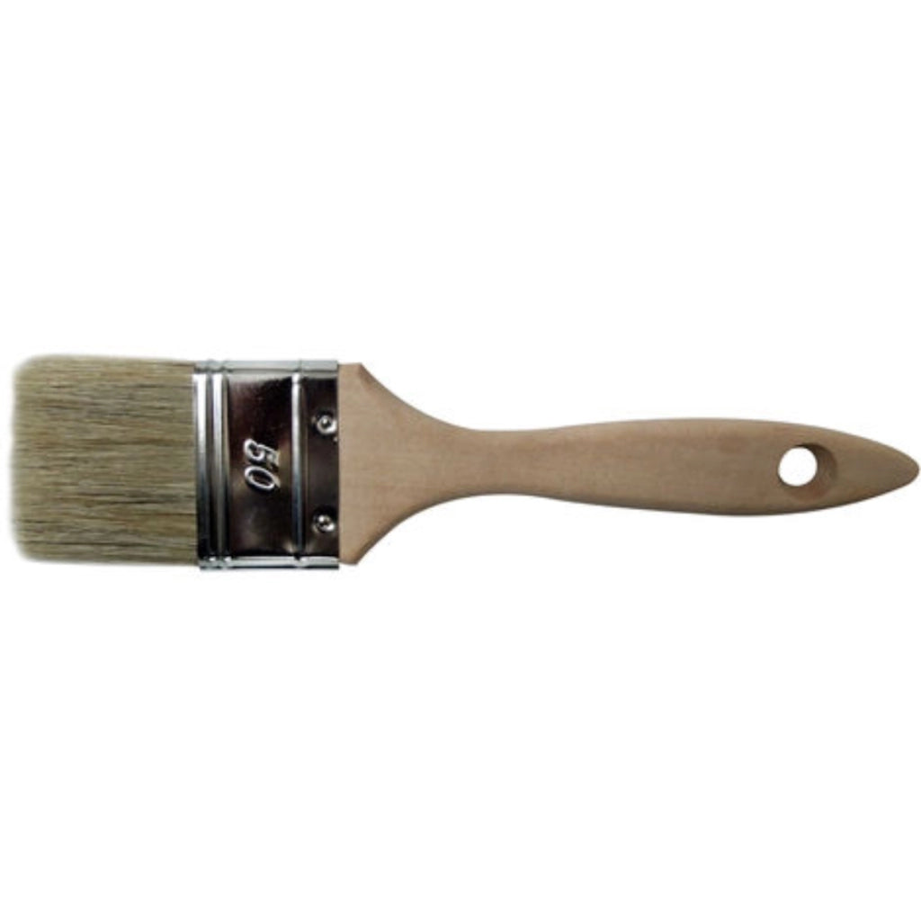 Pennello Pennellessa 220 per Vernice Smalto Solvente Impregnante Piatto Manico Legno 20 mm