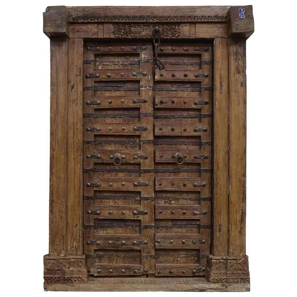 Porta in legno marrone 155x33x216h cm