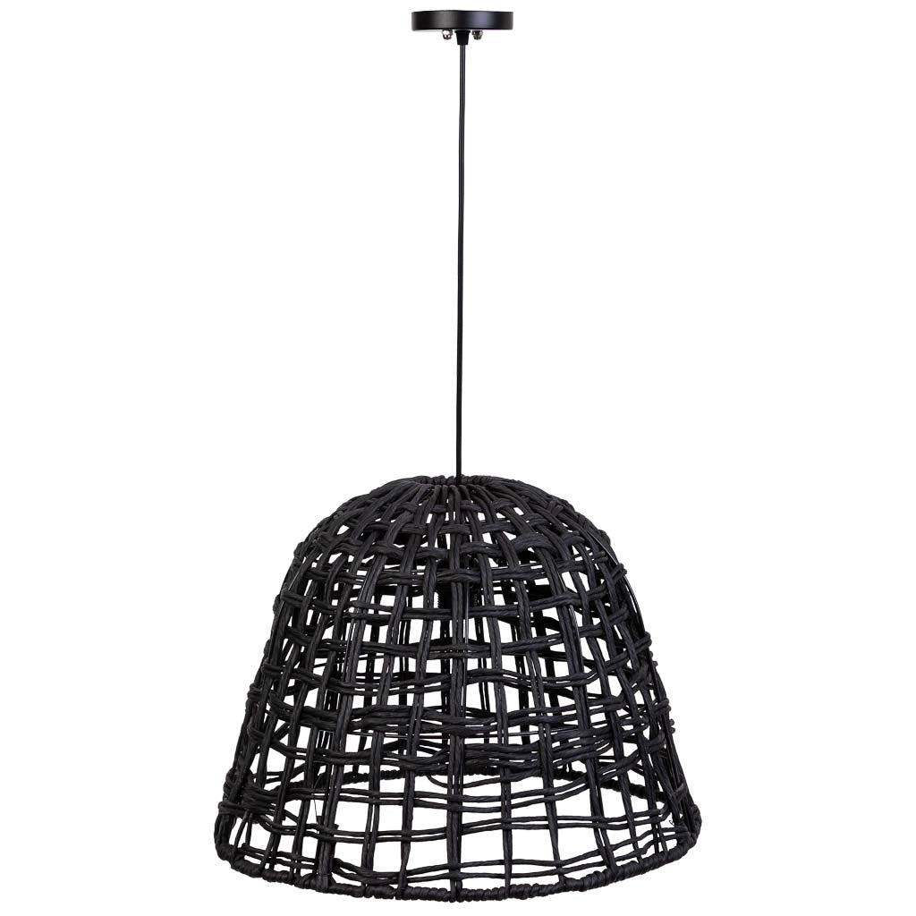 Lampada da soffitto in carta nera, D48,5x36h cm
