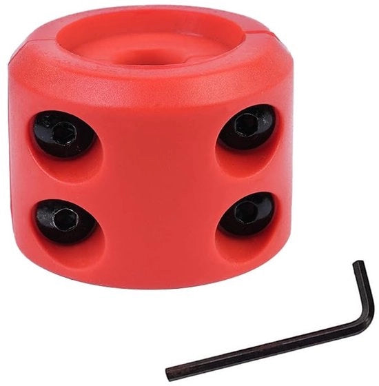 Stopper per cavo in gomma per protezione di cinturoni e carrucole - Rosso - Mantiene la tensione del cavo - Installazione semplice -