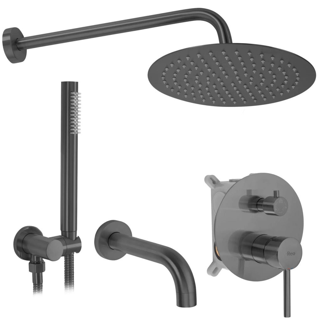 Set Doccia E Vasca Da Incasso Rea Lungo Titan + Box