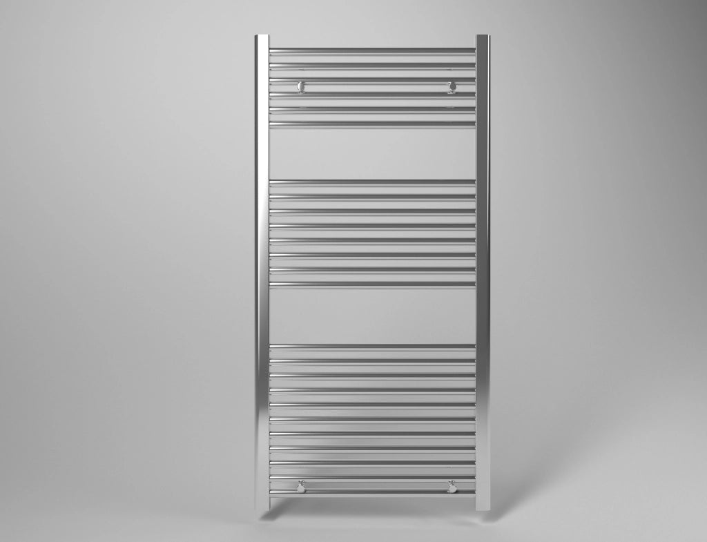 Scaldasalviette termoarredo 150x45 cm (int.40) cromato da bagno tubi dritti ROY