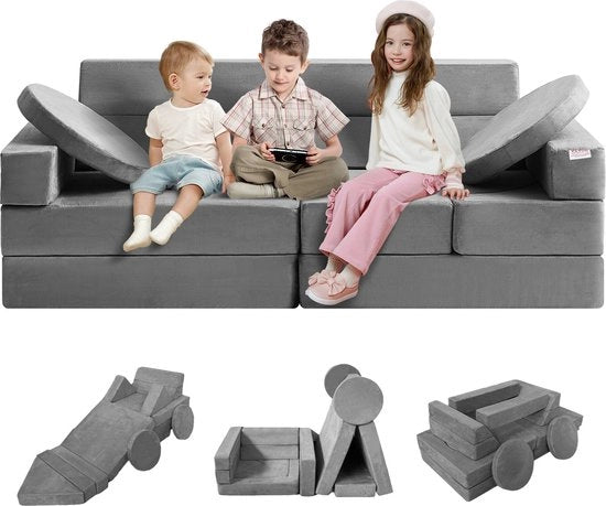 Bancarella per bambini 165×66×25cm, banco educativo, 15 in 1, più di 30 combinazioni da montare, per stimolare la creatività dei bambini