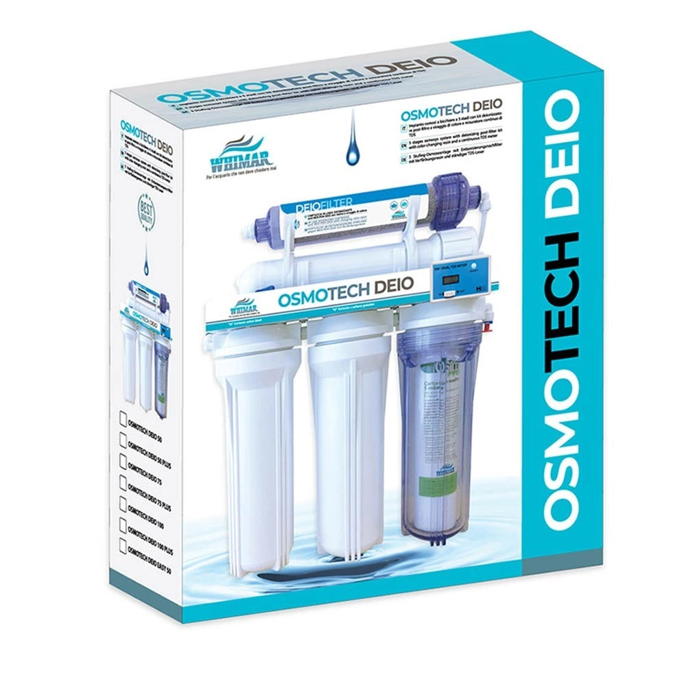 Whimar OsmoTech Deio 75GPD 285 L/g - Impianto 5 stadi con membrana Vontron, flush-valve, post-filtro deionizzante e TDS