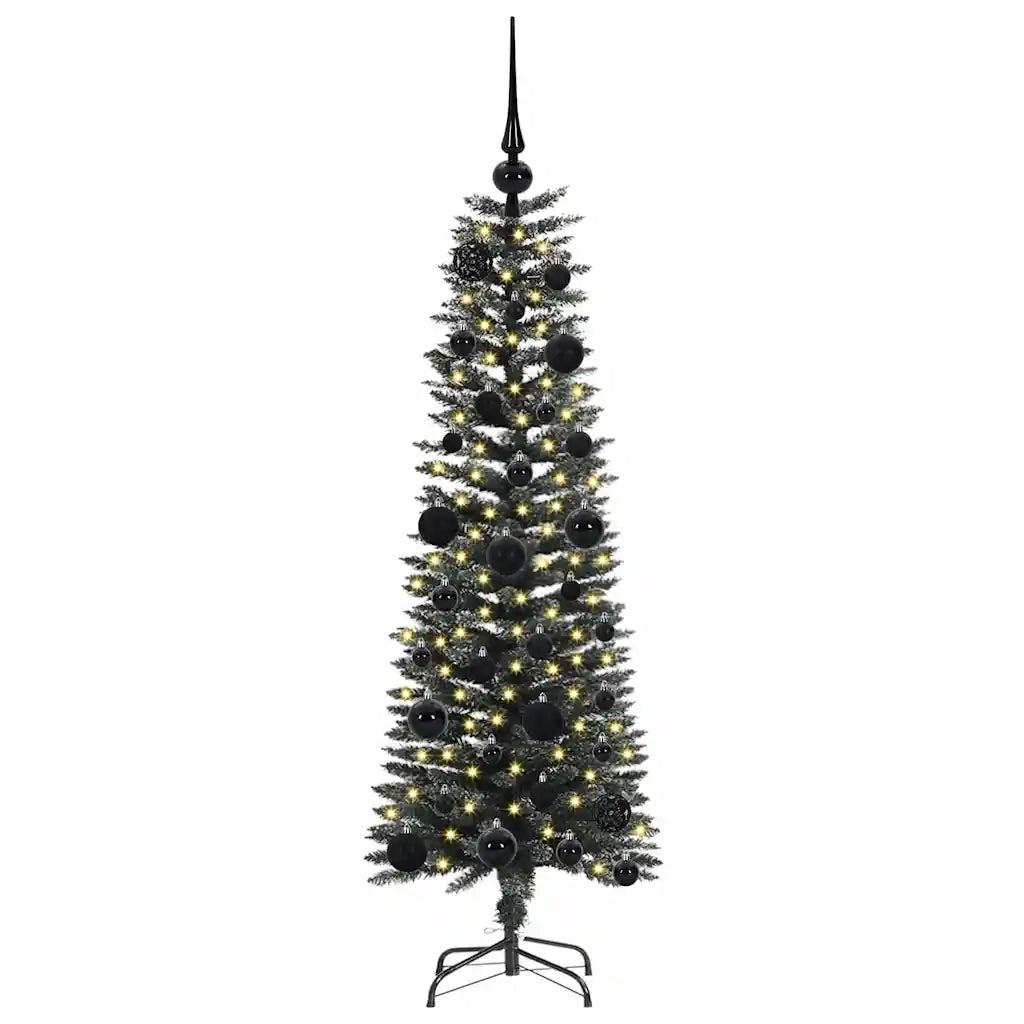 Albero di Natale | Decorazioni natalizie artificiale con 150 LED Verde 120 cm