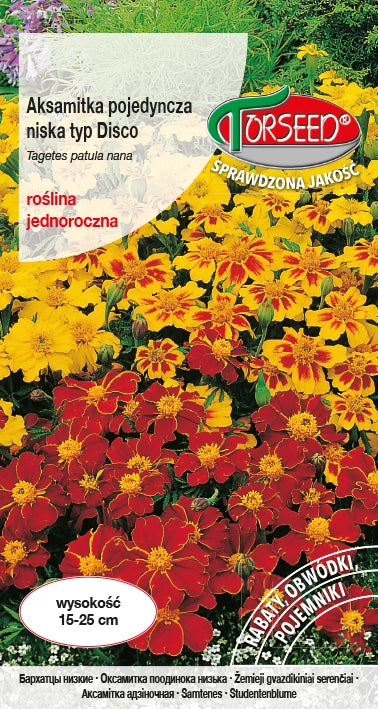 Calendula singola bassa, tipo Disco - Tagetes patula nana f mix 1g