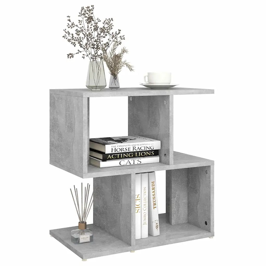 Comodino Grigio Cemento 50x30x51,5 cm in Legno Multistrato 806372