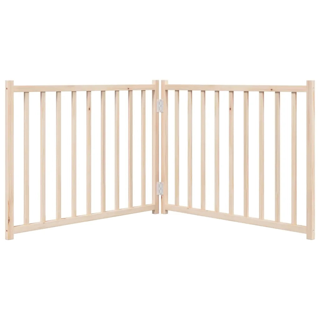 Cancello per Cani Pieghevole 2 Pannelli 160 cm Massello Abete 352272