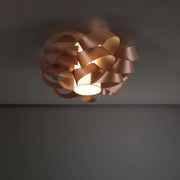 Plafoniera due luci CLOUD Rame diametro 75x h36 cm