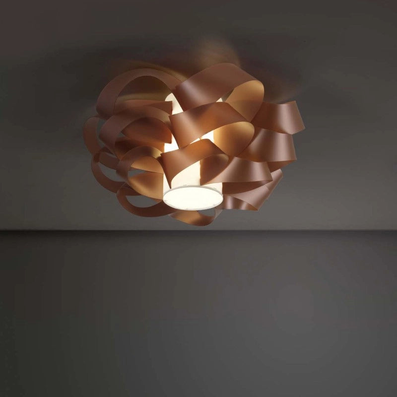 Plafoniera due luci CLOUD Rame diametro 75x h36 cm