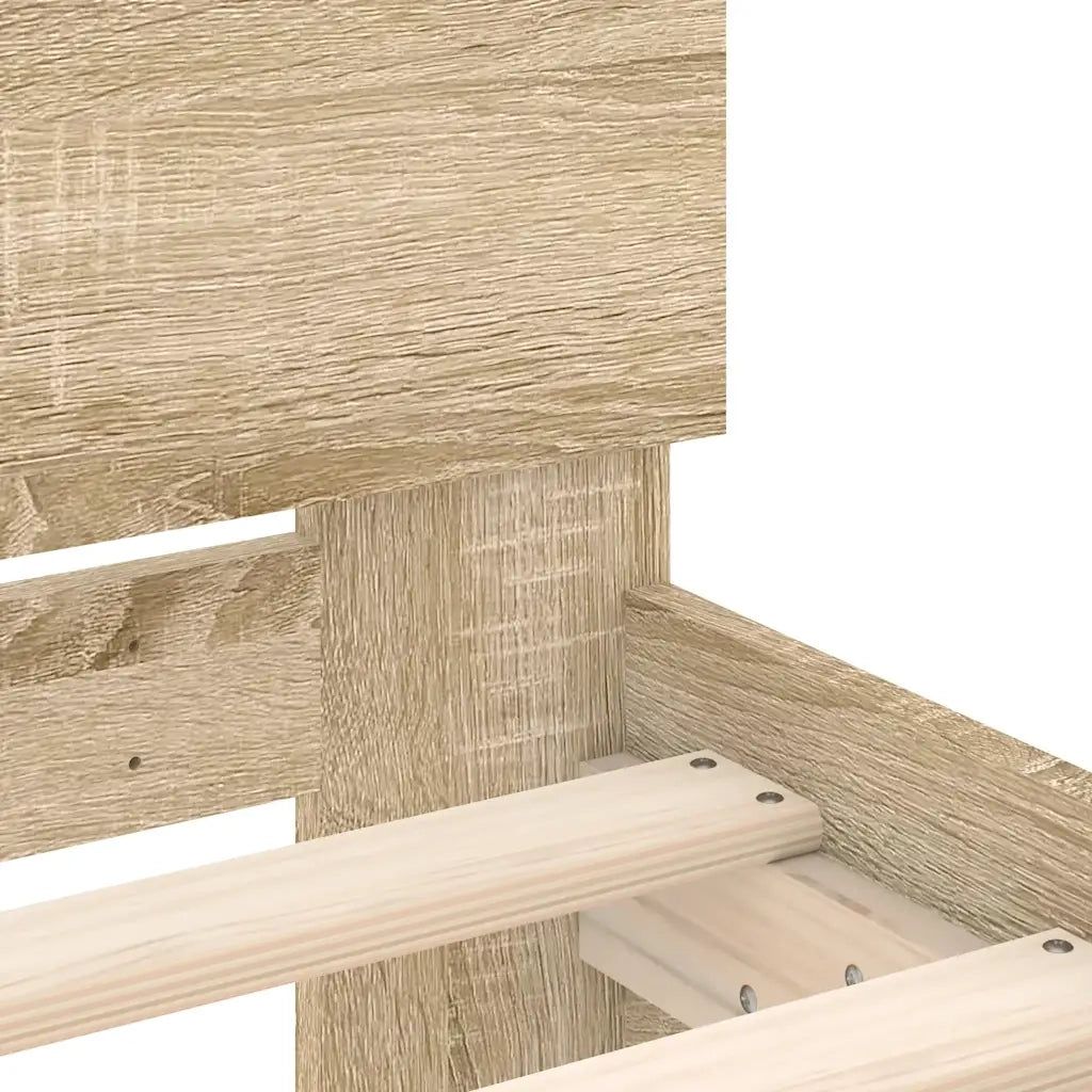Giroletto senza Materasso con Testiera Rovere Sonoma 75x190 cm 838661