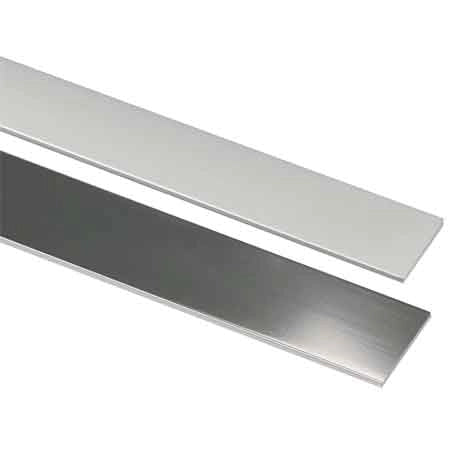 PROFILO PER RIVESTIMENTO PIATTO 15x2 mm - lucido - barra 2 mt 753/93 - 10 metrilineari- ARCANSAS
