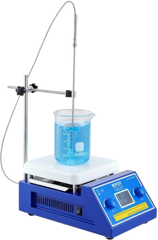 Piatto riscaldante magnetoriscaldante 300 gradi 0-2000 giri piatto riscaldante 5000 ml - schermo a led supporto standard per manubri - 500 W