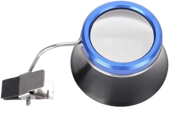 Verglassatore da occhiali portatile - 10X ingrandimento - attrezzo di riparazione - adatto per orologiaio - clip-on in plastica nera.