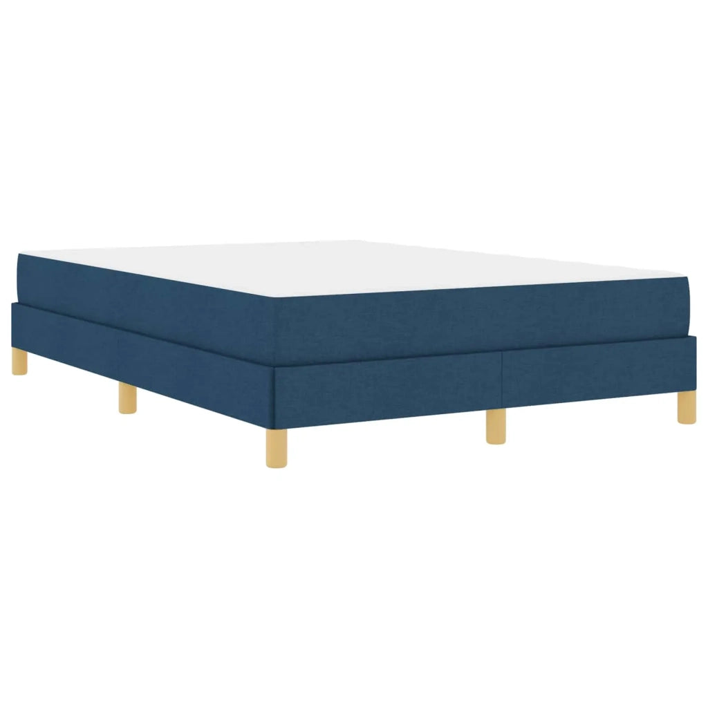 Letto a molle con materasso Blu 160 x 200 cm Tessuto