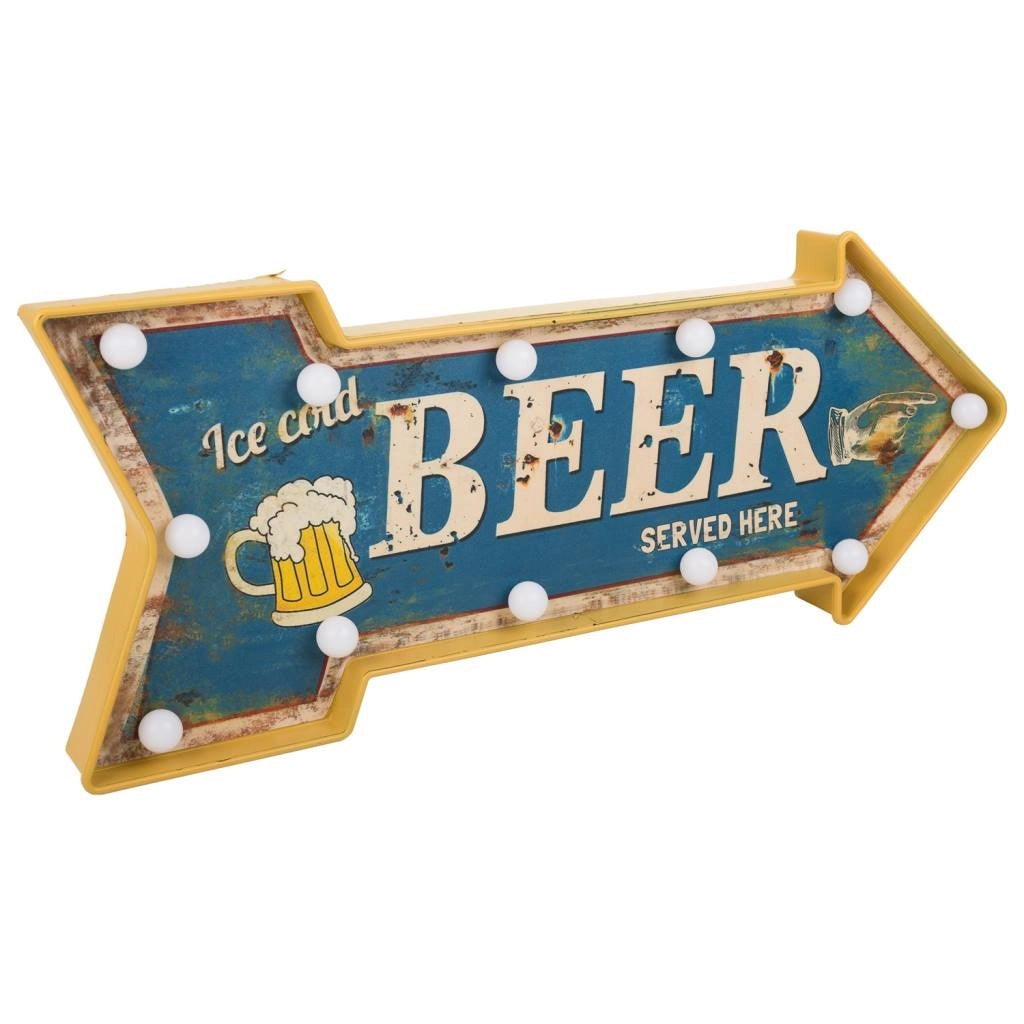 Placca da muro luminosa in plastica blu 65x27,5x10,5h