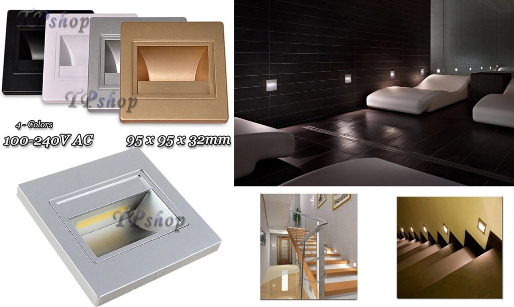 FARETTO LED INCASSO MURO SEGNAPASSO SEGNAPASSI CORRIDOIO STANZE SALE SCALE 1,5W BRONZO