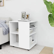 Mobiletto con Ruote Bianco 60x53x72 cm in Legno Multistrato 808458