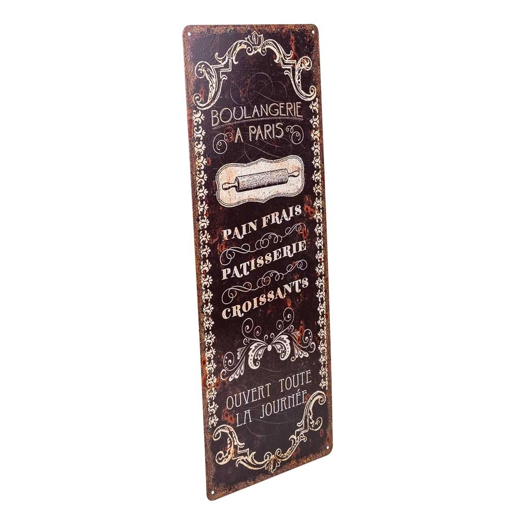 Targa in metallo marrone 20x50x0,6h