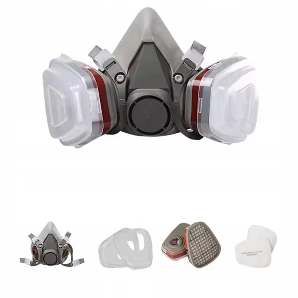 Maschera Protettiva SafeBreath 6200 – Set Filtrante 7 in 1 | Silicone e Plastica | Verniciatura e Chimica