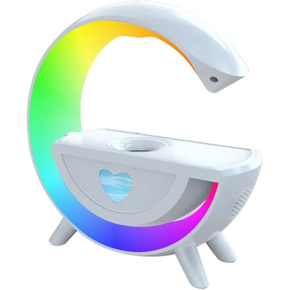 Trade Shop - Umidificatore Aria Antigravitazionale Goccia Acqua Con Altoparlante Bluetooth Luce Led Rgb -