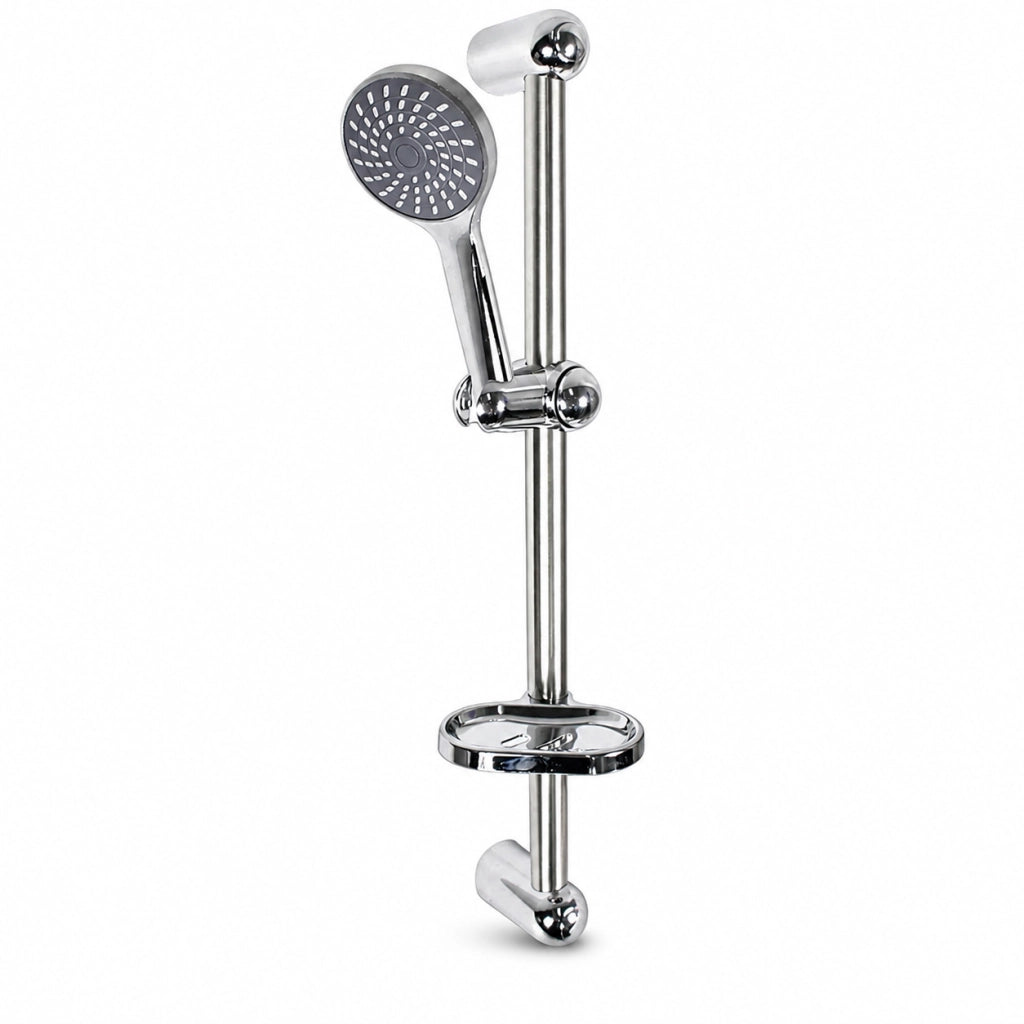 Saliscendi Doccia Cromato 60 cm Soffione Multigetto Tubo 180 cm 69133