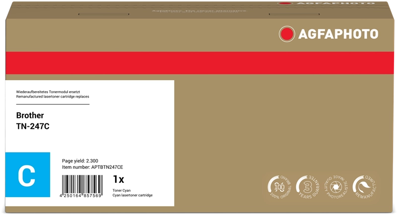 ORIGINAL Agfa Photo toner ciano APTBTN247CE ~2300 Seiten