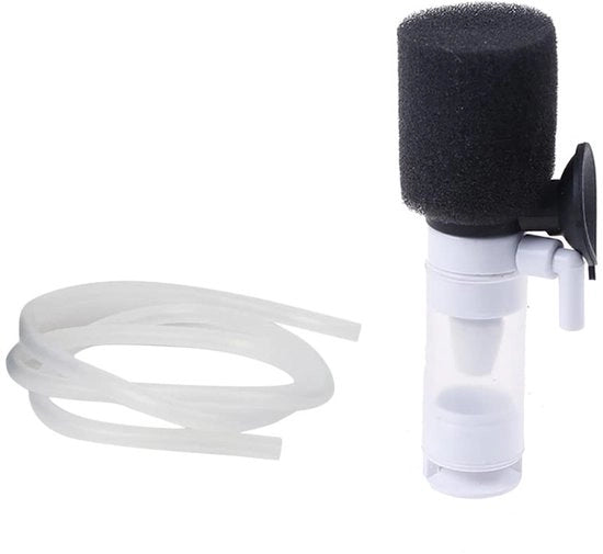 Filtro per Acquario a Soffiata - Pomp di Aria Silenziosa - Filtro a Doppia Camara - Materiale Sicuro in Plastica - Facile da Pulire - Progetto Duraturo - Filtro per Acquario