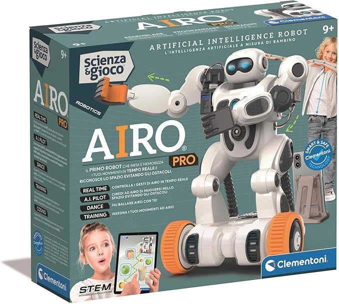 Scienza e Gioco Robotics - AIRO PRO, Robot da Assemblare, Bambini 9+ Anni, con APP Dedicata e Tecnologia AI, Imita Movim
